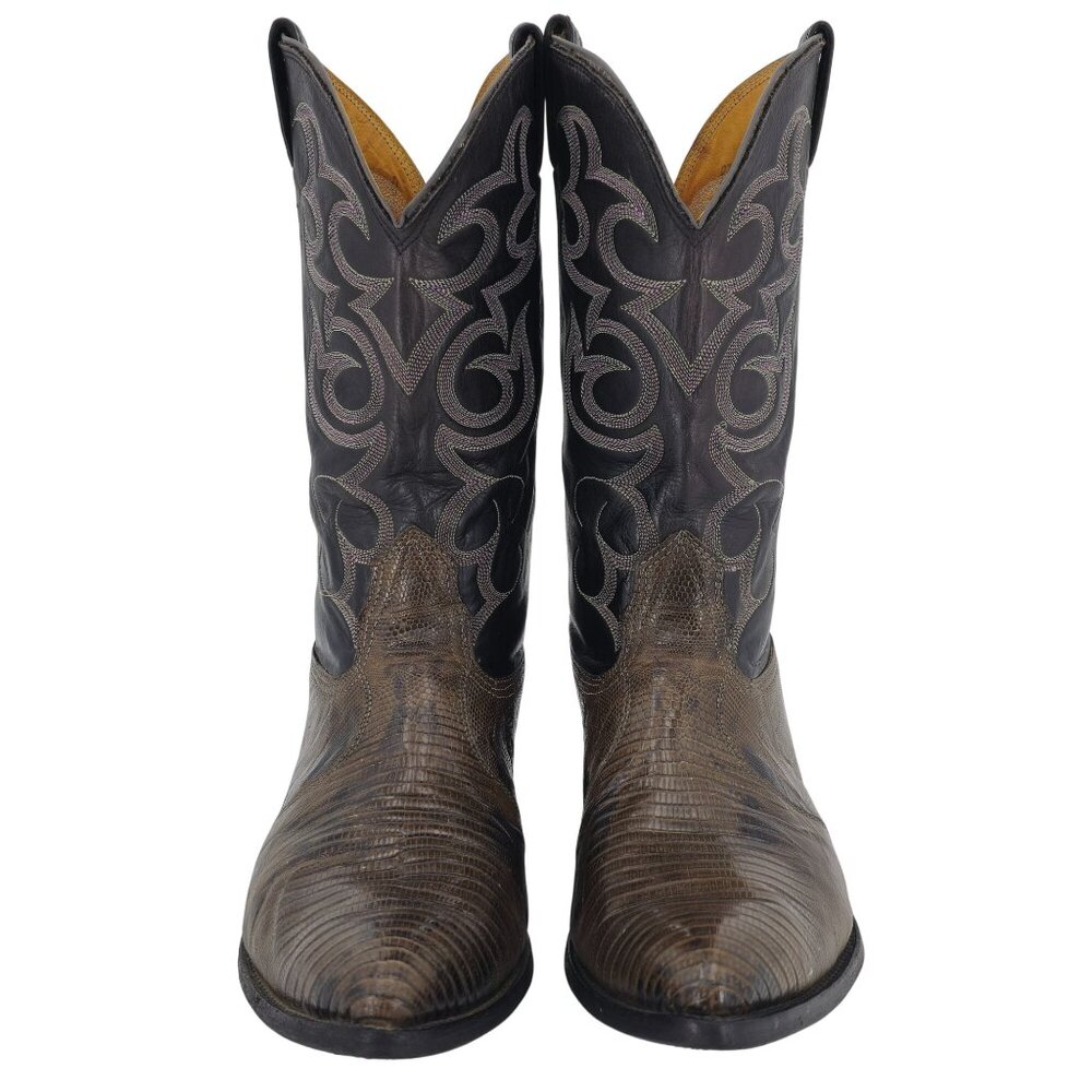 Vintage Nocona Mens Size 12D Lizard Teju Exotic Leather Cowboy Western Boots USA - Picture 14 of 14